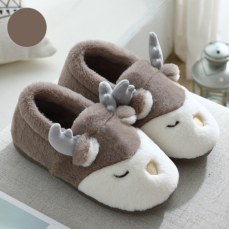 Cute Plush Home Cotton Shoes For Men