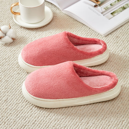 Fleece-lined Thickened Cotton Slippers Platform