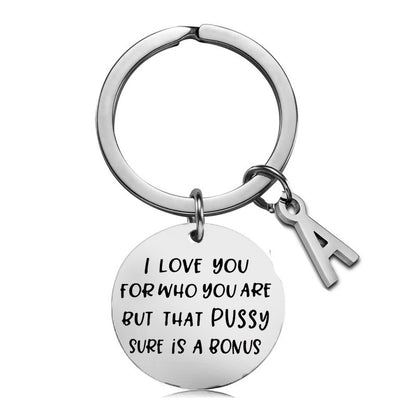 Couple Christmas Valentine's Day Gift Keychain 26 Letters