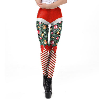 Sexy 3D Digitally Printed Slim-fit Leggings