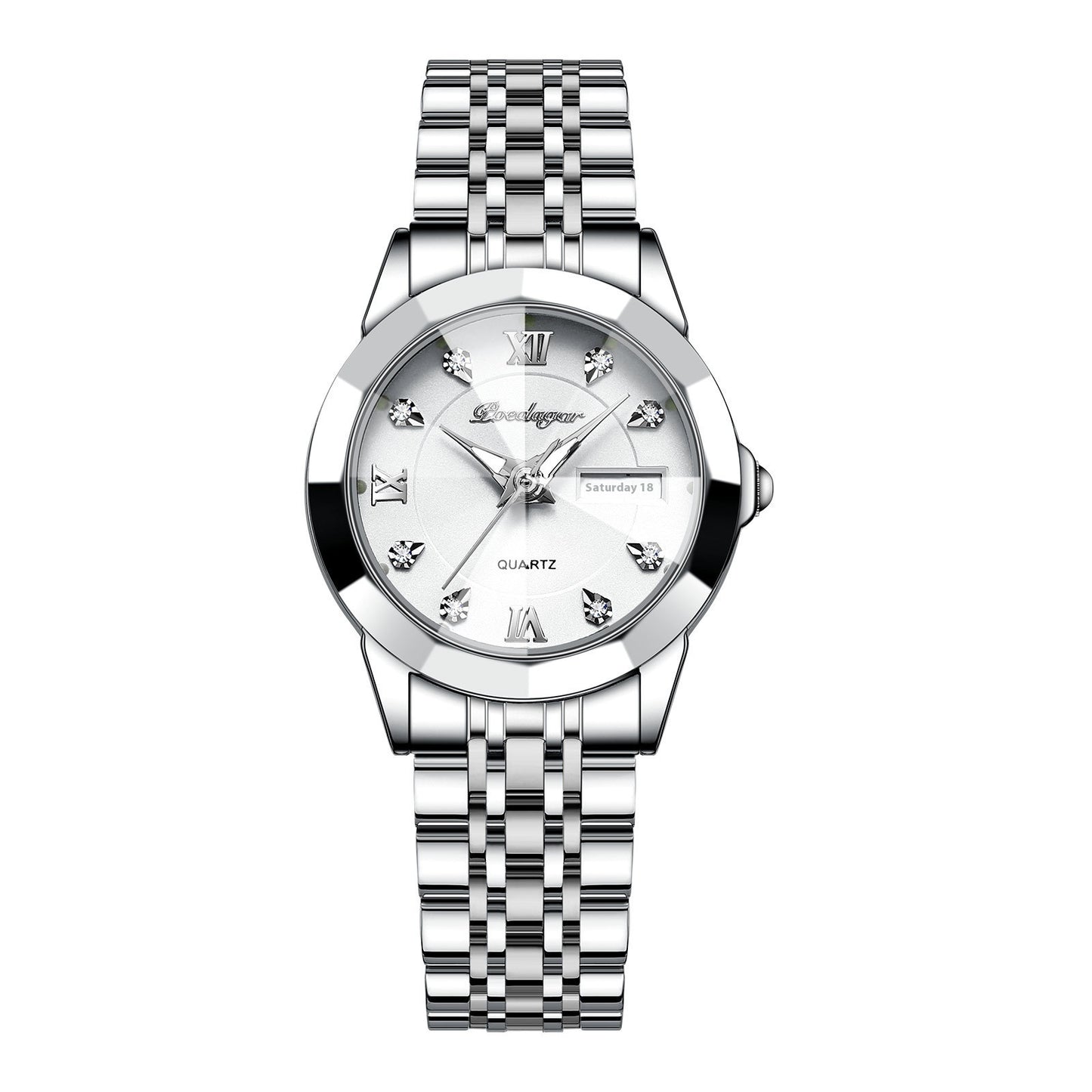 Women's Waterproof Luminous Double Calendar Wrist Watch
