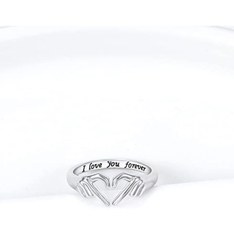 Premium 18K Gold Plated Heart Ring - Adjustable Promise Ring for Women & Teen Girls