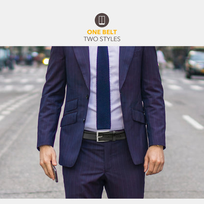 Men's Leather Belt, Fashion & Classic Casual Belt with Single Prong Buckle for Jeans, Pants, Work And Business, Gift for Dad & Husband