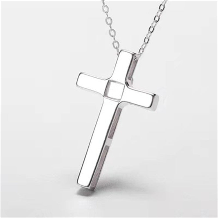 Cross Necklace Titanium Steel Couple Projection Pendant 520 Valentine's Day Gift For Boyfriend