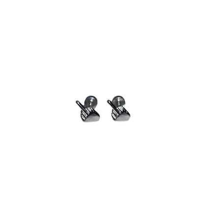 Niche Quirky Middle Finger Titanium Steel Screw Clasp Ear Cartilage Earring
