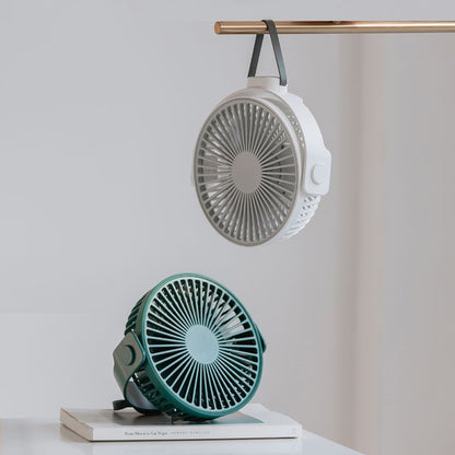 Mini-Deckenventilator, tragbarer Tischventilator mit USB-Aufladung, vier Windstufen, ideal für Zuhause, Büro, Studentenwohnheim oder Schlafzimmer