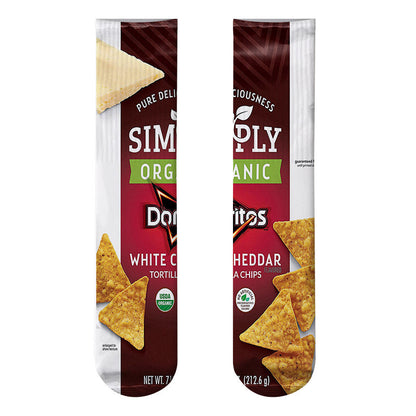 Potato Chips 3D Printed Socks Leshi Odd Zero Food Heat Transfer Stockings Printing Personality