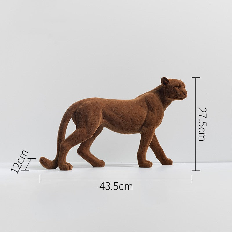 Luxury Leopard Resin Sculpture | Premium Home Decor Statue for Living Room & Office