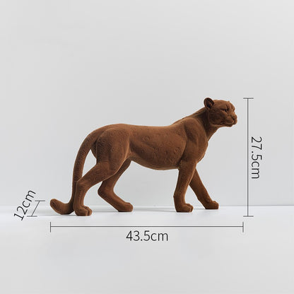 Luxury Leopard Resin Sculpture | Premium Home Decor Statue for Living Room & Office