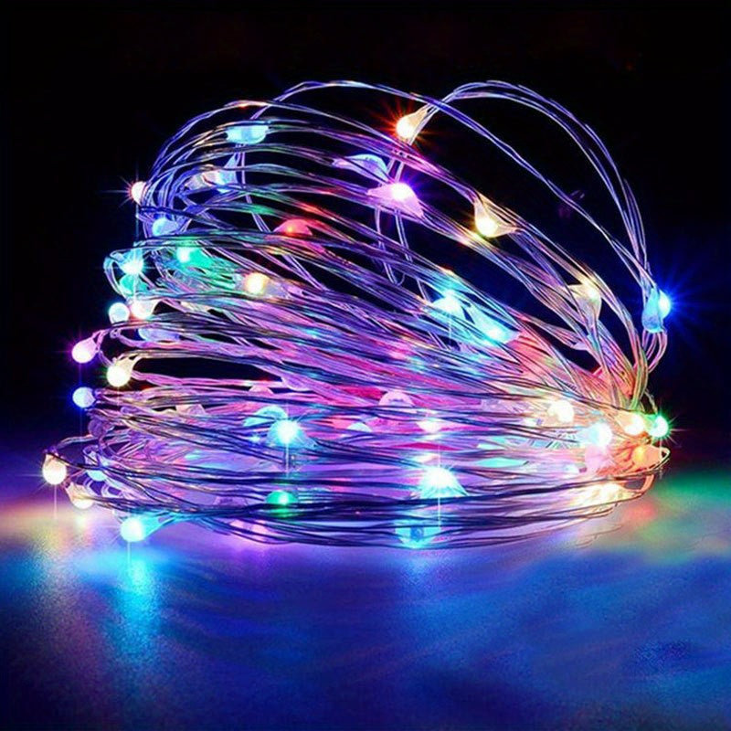 1pc String Lights Suitable for Bedroom, Party, Wedding, Christmas and Halloween Decoration Light 50/100LED
