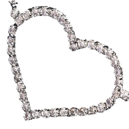 Simple Single Layer Heart-shaped Rhinestone Waist Chain Body Chains