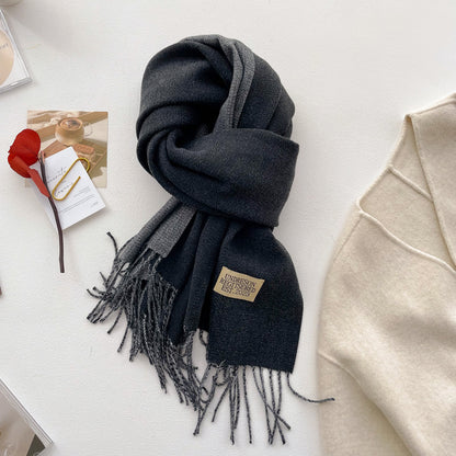 Double-sided Solid-color Scarf For Women