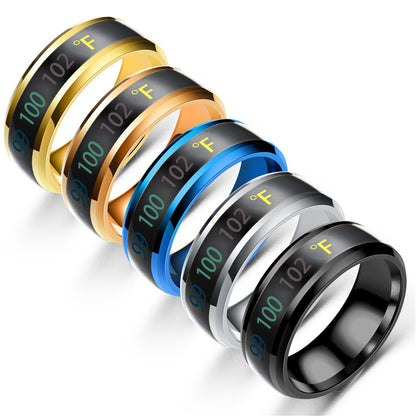New Fahrenheit Temperature Mood Couple Ring