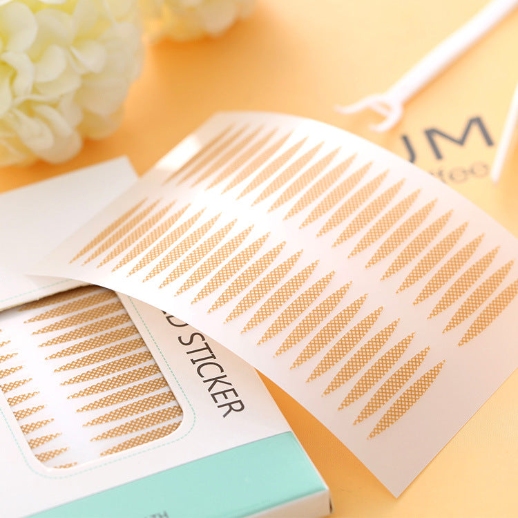 Magic Beauty Olive Double Eyelid Sticker Pearlescent Bottom Grid Natural Invisible Sticky Lace Beauty Sticker