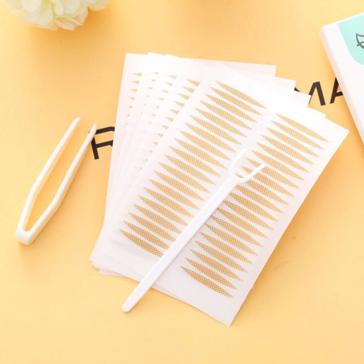 Magic Beauty Olive Double Eyelid Sticker Pearlescent Bottom Grid Natural Invisible Sticky Lace Beauty Sticker