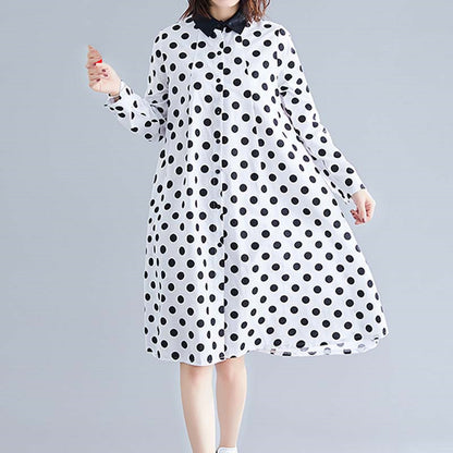 Loose long sleeve mid-length shirt