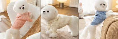 Dog Striped Knitted Sweater Cardigan Clothing