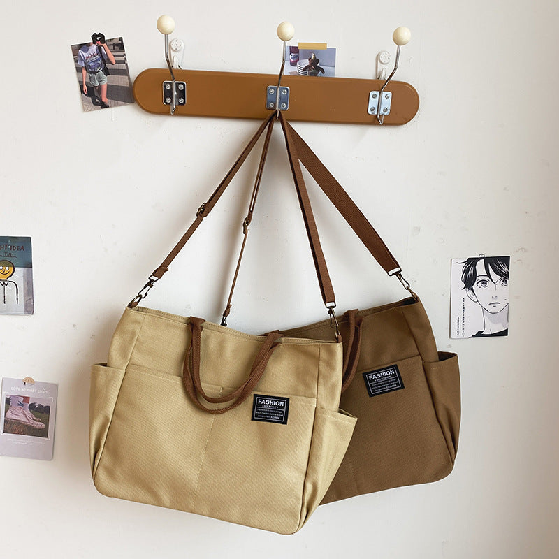 New Women's Canvas Casual Retro Large Capacity Multi-layer Women's Messenger Bag