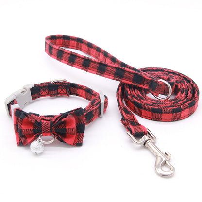 Cat Bell Collar Butterfly Bow Tie Pet Outing Optional Hand Holding Rope