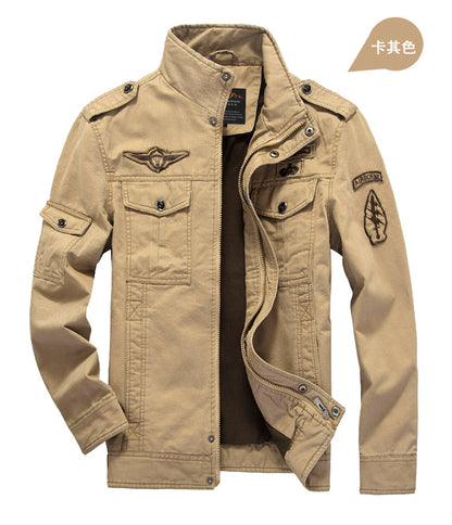 2025 Amazon Foreign Trade Men's Jacket Casual Special Forces Military Wear Large Size Flight Suit Outdoor Sports Workwear