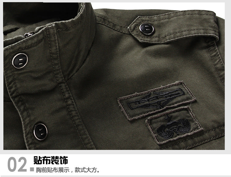 2025 Amazon Foreign Trade Men's Jacket Casual Special Forces Military Wear Large Size Flight Suit Outdoor Sports Workwear