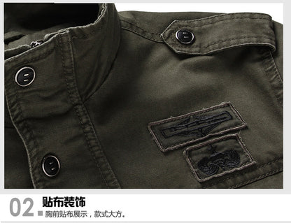 2025 Amazon Foreign Trade Men's Jacket Casual Special Forces Military Wear Large Size Flight Suit Outdoor Sports Workwear