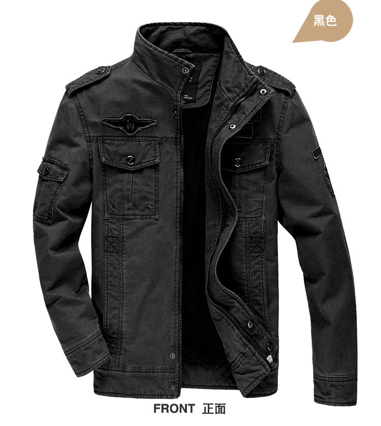 2025 Amazon Foreign Trade Men's Jacket Casual Special Forces Military Wear Large Size Flight Suit Outdoor Sports Workwear