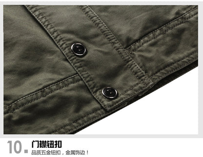 2025 Amazon Foreign Trade Men's Jacket Casual Special Forces Military Wear Large Size Flight Suit Outdoor Sports Workwear