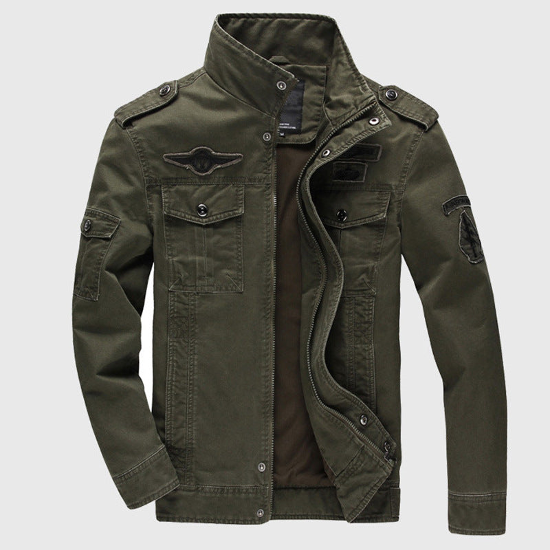 2025 Amazon Foreign Trade Men's Jacket Casual Special Forces Military Wear Large Size Flight Suit Outdoor Sports Workwear