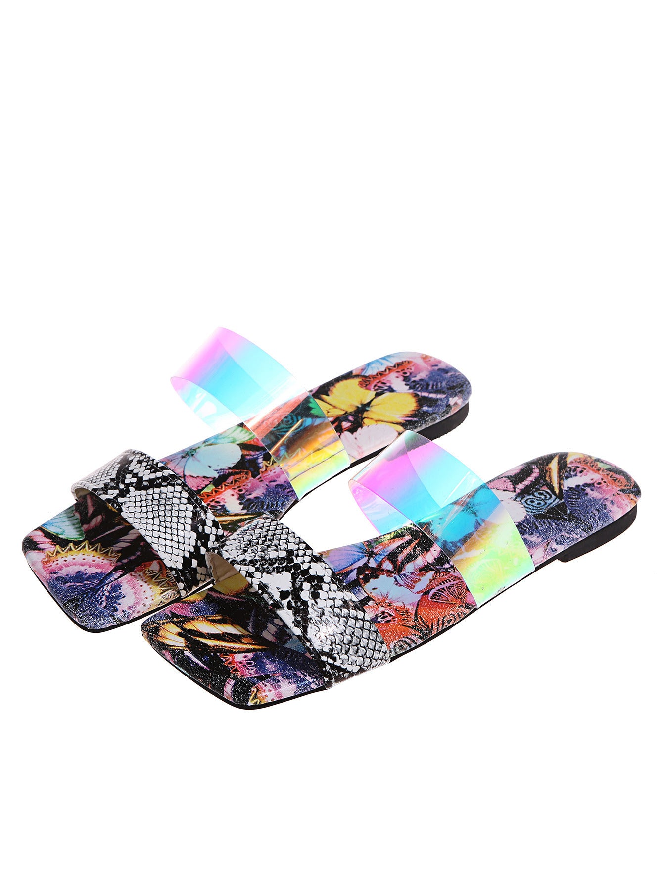 Women's Sandals New Serpentine Flower Flat Bottom