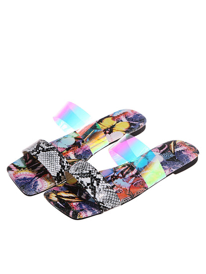 Women's Sandals New Serpentine Flower Flat Bottom