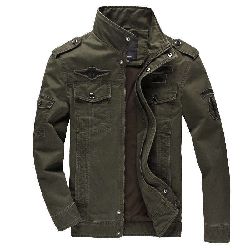 2025 Amazon Foreign Trade Men's Jacket Casual Special Forces Military Wear Large Size Flight Suit Outdoor Sports Workwear