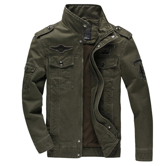 2025 Amazon Foreign Trade Men's Jacket Casual Special Forces Military Wear Large Size Flight Suit Outdoor Sports Workwear