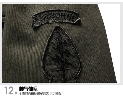 2025 Amazon Foreign Trade Men's Jacket Casual Special Forces Military Wear Large Size Flight Suit Outdoor Sports Workwear