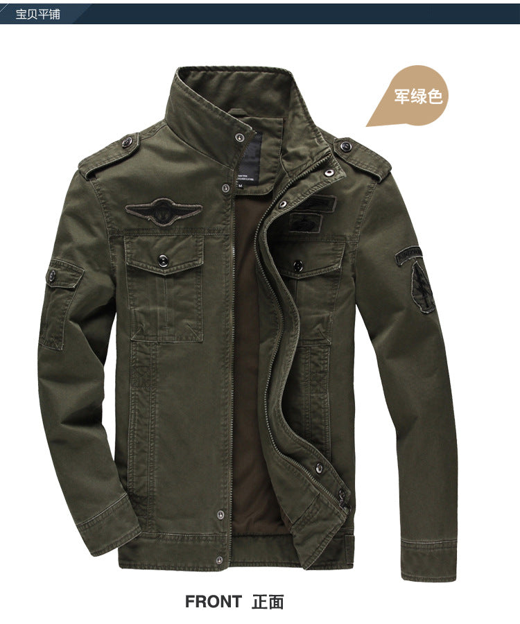 2025 Amazon Foreign Trade Men's Jacket Casual Special Forces Military Wear Large Size Flight Suit Outdoor Sports Workwear