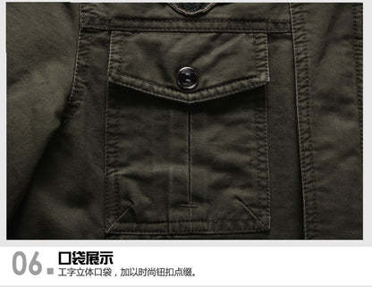 2025 Amazon Foreign Trade Men's Jacket Casual Special Forces Military Wear Large Size Flight Suit Outdoor Sports Workwear