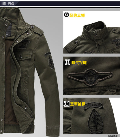2025 Amazon Foreign Trade Men's Jacket Casual Special Forces Military Wear Large Size Flight Suit Outdoor Sports Workwear