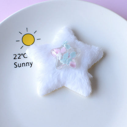 Cute Plush Star Charm - Decorative Accessories for Hair, Shoes & Phone Cases