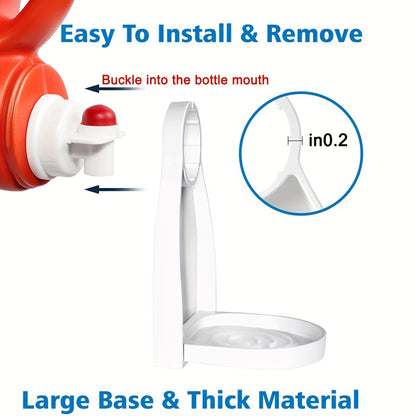 1pc/2pcs Laundry Detergent Cup Holder Detergent Drip Catcher, Portable Laundry Organizer Clip Tight On Laundry Bottle Spouts, No More Leaks Or Mess With Detergent And Fabric Softener In Laundry Room, Foldable Plastic Laundry