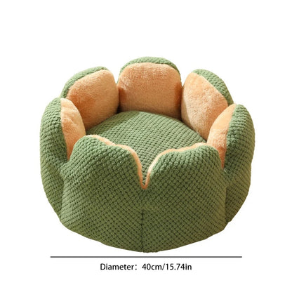 Pet Kennel Cactus Petal Shape Large Space Soft And Warm Sleeping Nest Cat And Dog Kennel Mat
