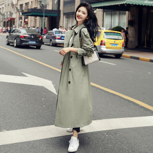 Women's New Trendy Trench Loose Waist Long Coat