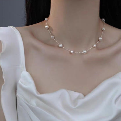 Starry Sky Shell Pearls Couple Valentine's Day Gift Necklace