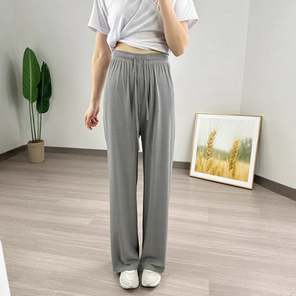 Women's Jacquard Summer Pants Slimming And Casual Trousers