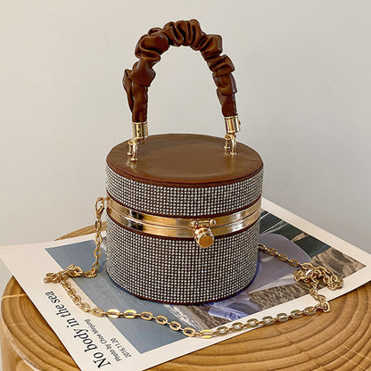 Women's Fashion All-matching Rhinestone Fashion Bucket Bag