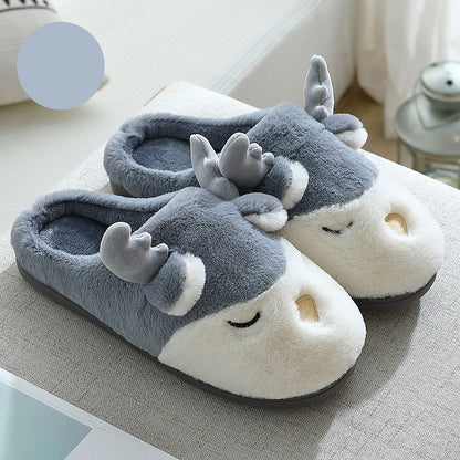 Cute Plush Home Cotton Shoes For Men