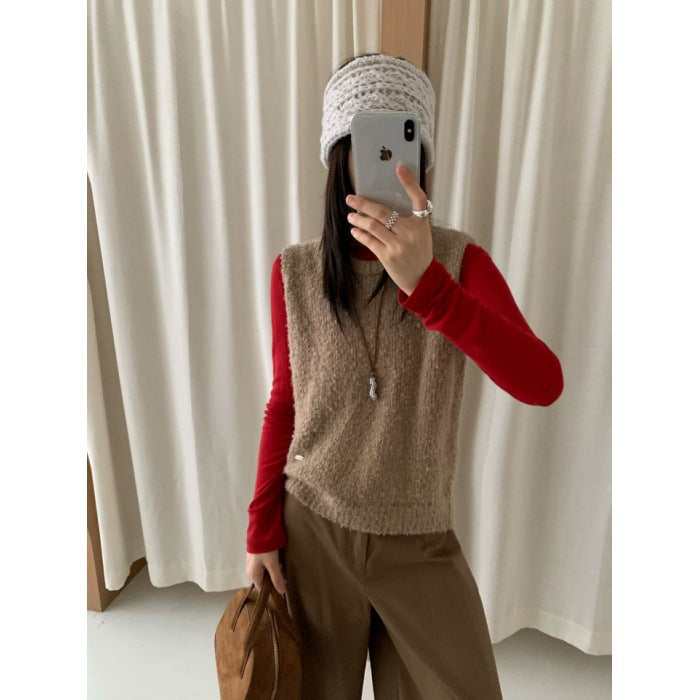 Women's Casual Korean-style Candy Color Knit Vest