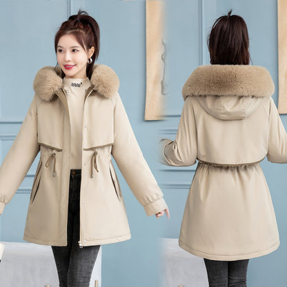 Removable Liner Mid-length Big Fur Collar Coat