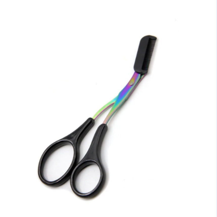 Eyebrow Trimmer Scissor with Comb Facial Hair Removal Grooming Shaping Shaver Cosmetic Makeup Accessories, Eyebrow Grooming Kit, Scissers for Eyebrow, Eyebrow Kit for Women, Eyebrow Stamp Kit Set, Eyebrow Clippers