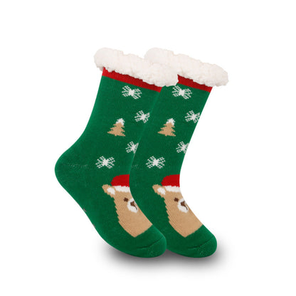 Christmas Women's Thickened Fleece-lined Room Socks