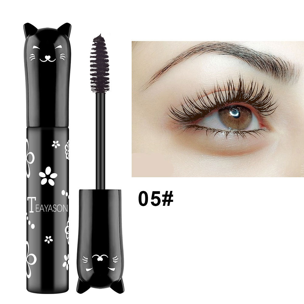 TEAYSON 4D Fiber Mascara - Waterproof Long-Lasting Cat Eye Eyeliner & Volumizing Mascara Set with Plant Squalane